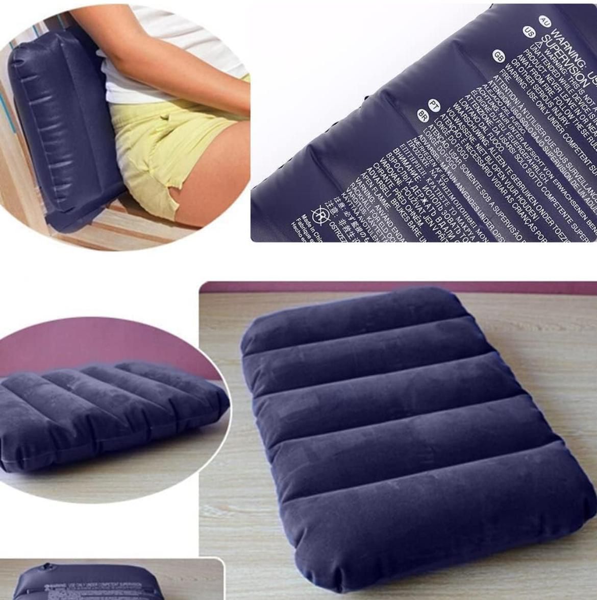 Blue Velvet Air Pillow (Pack of 1)