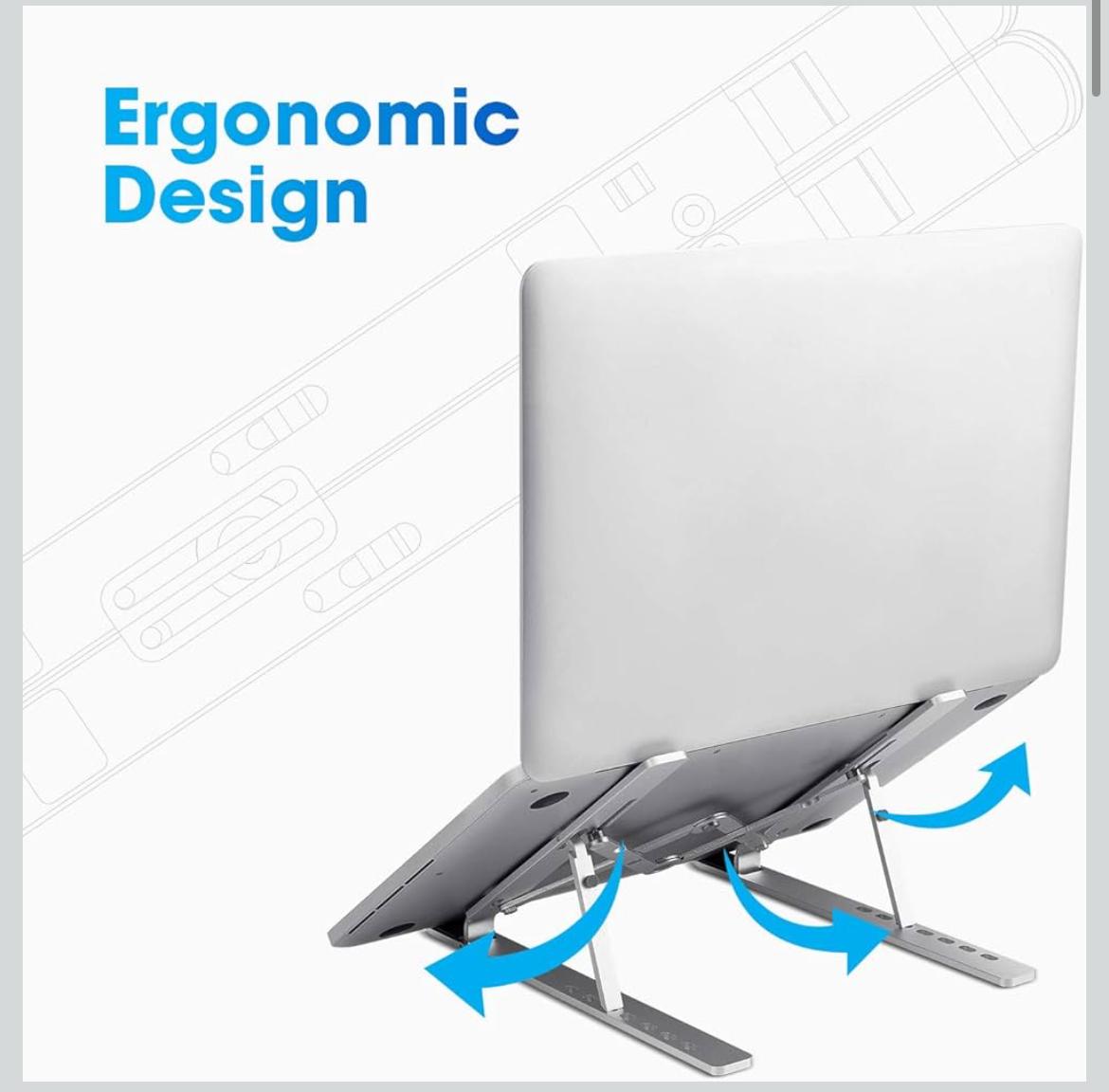 Aluminium Alloy Laptop Stand, (Silver)