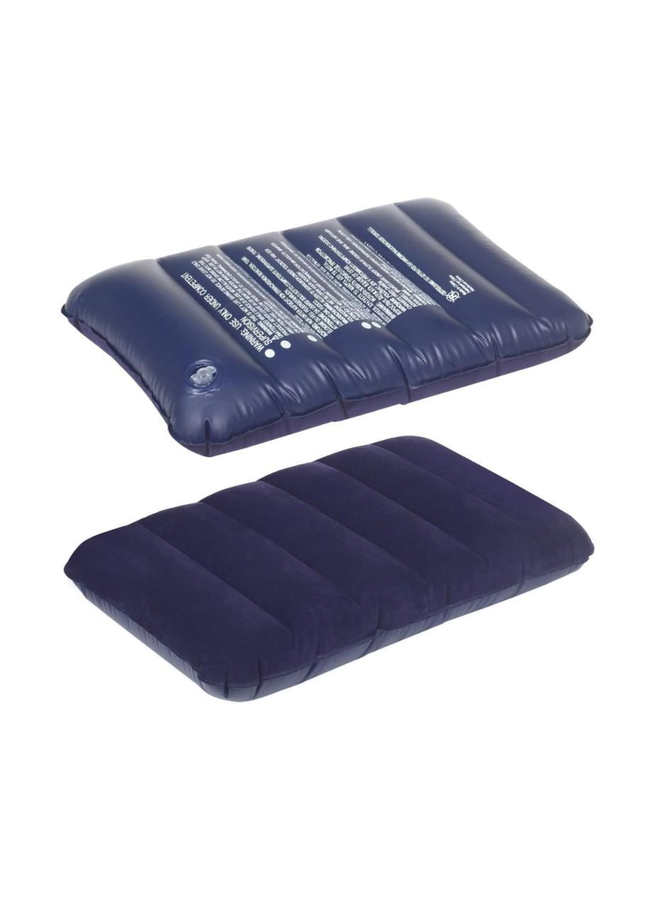 Blue Velvet Air Pillow Travel Sleeping Pillow Backpacking Soft Comfortable Air Inflatable Travel and Tourist Pillow Headrest for Men and Women (Pack of 2)