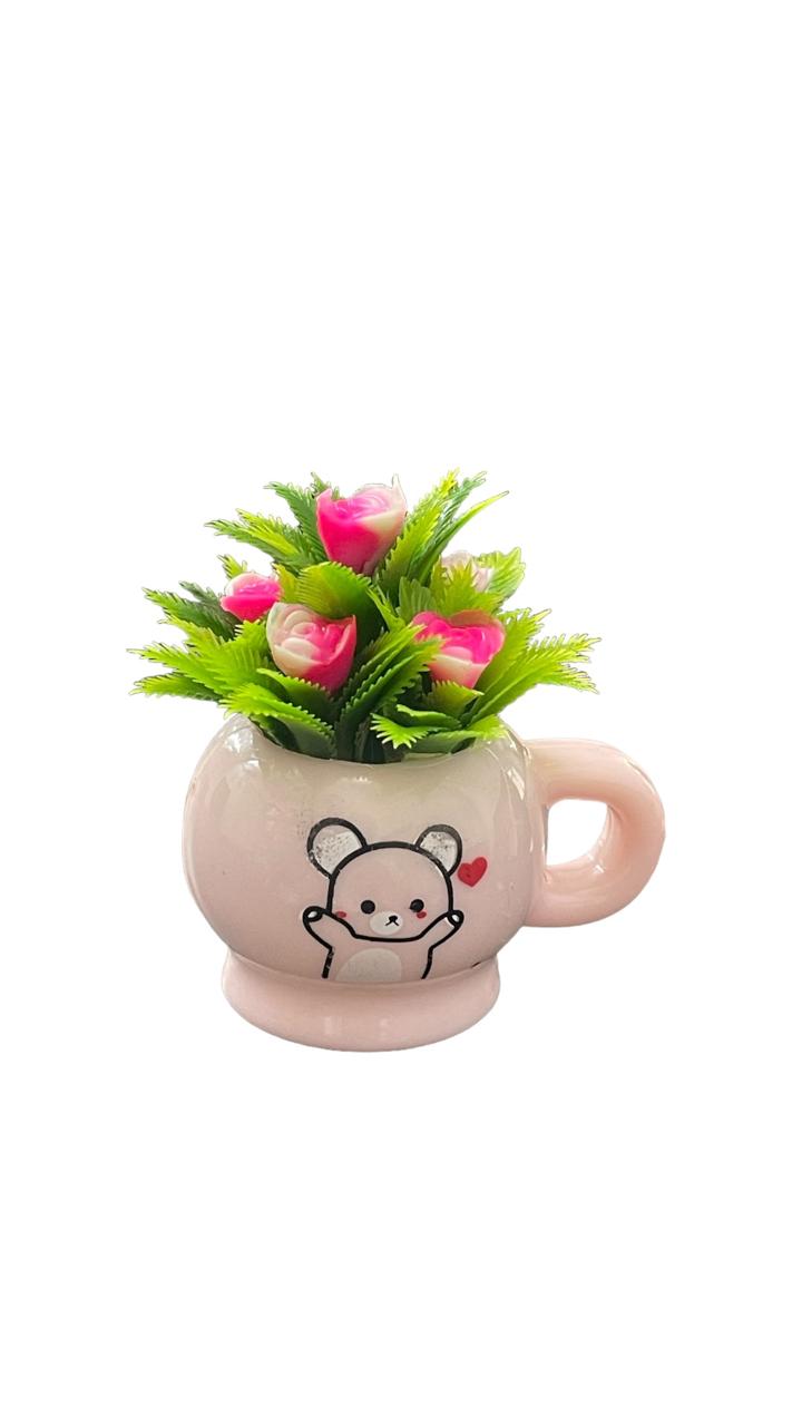 mini car dash pot with plant (1 pair)