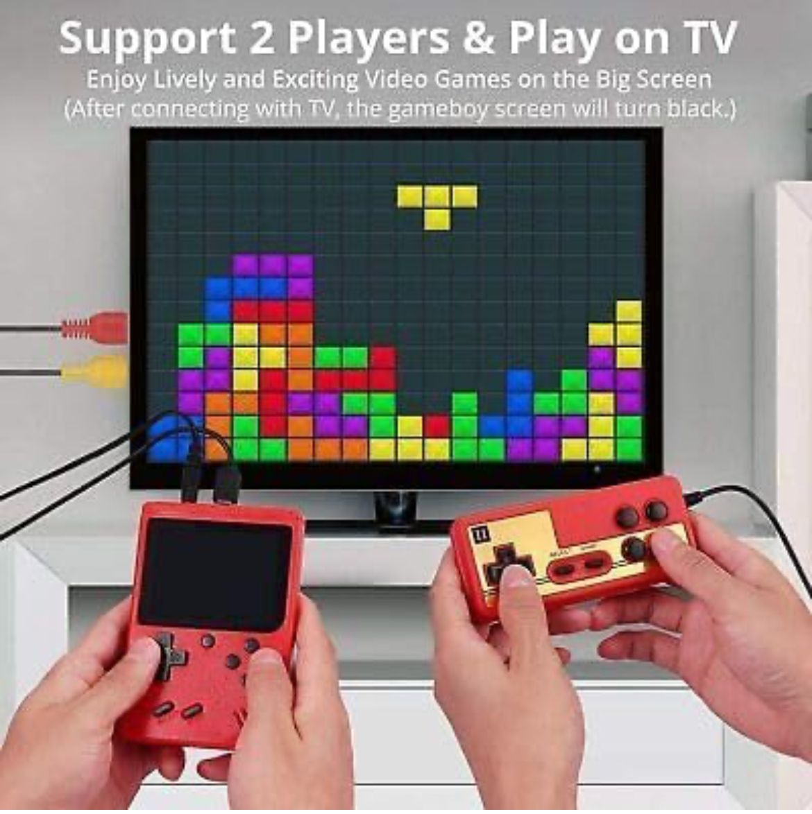 Video Game for Kids SUP 400 in 1 Retro Game Box Console Handheld Game Box with TV Output & with Remote Controller Gaming Console Classic Games Support Connecting TV & 2 Players (Multicolor)