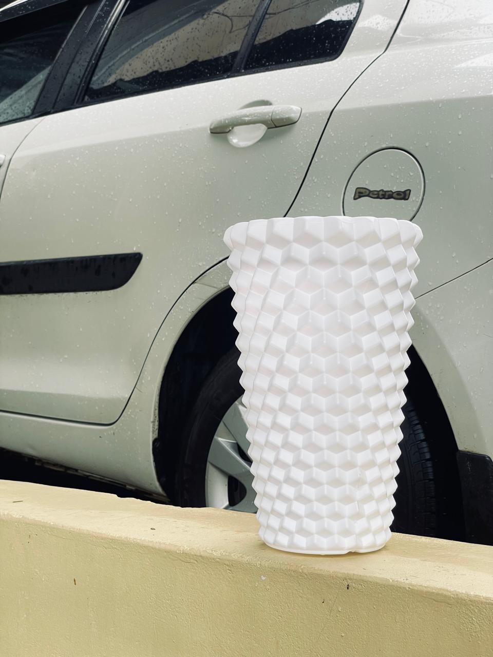 Stone fixed type plastic quality 12” indoor flower pot (pack of 2)