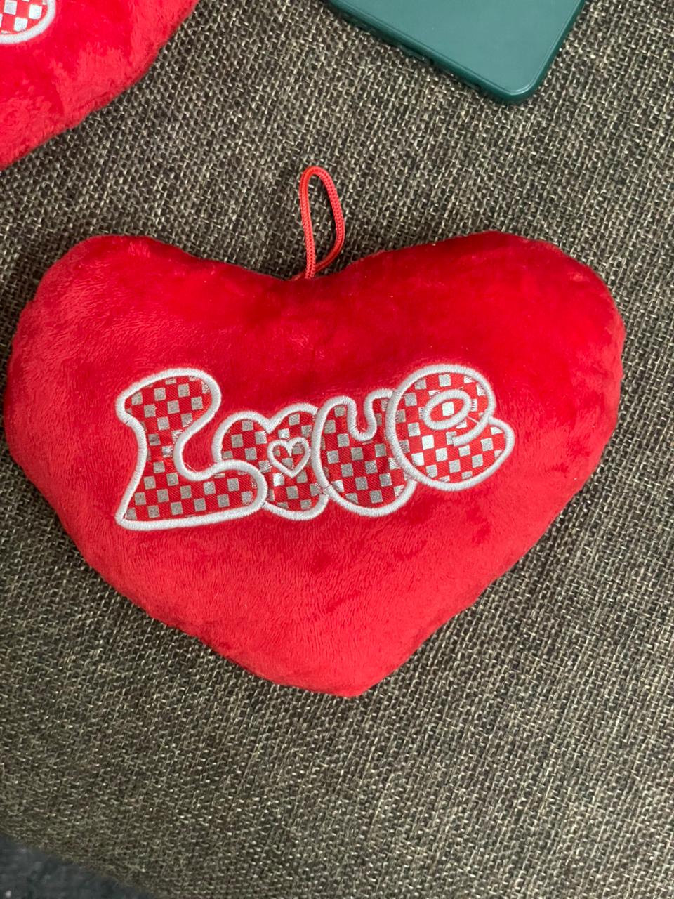 Heart Shape Cushion Stuffed Hanging Red Pillow with Best Filling Covers, Valentines Gift- (Red 6x7Inches, Set of 2)